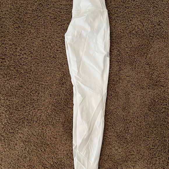 LULULEMON Women's Wunder Under High-Rise Pants Leggings White With Cutouts - Picture 2 of 2